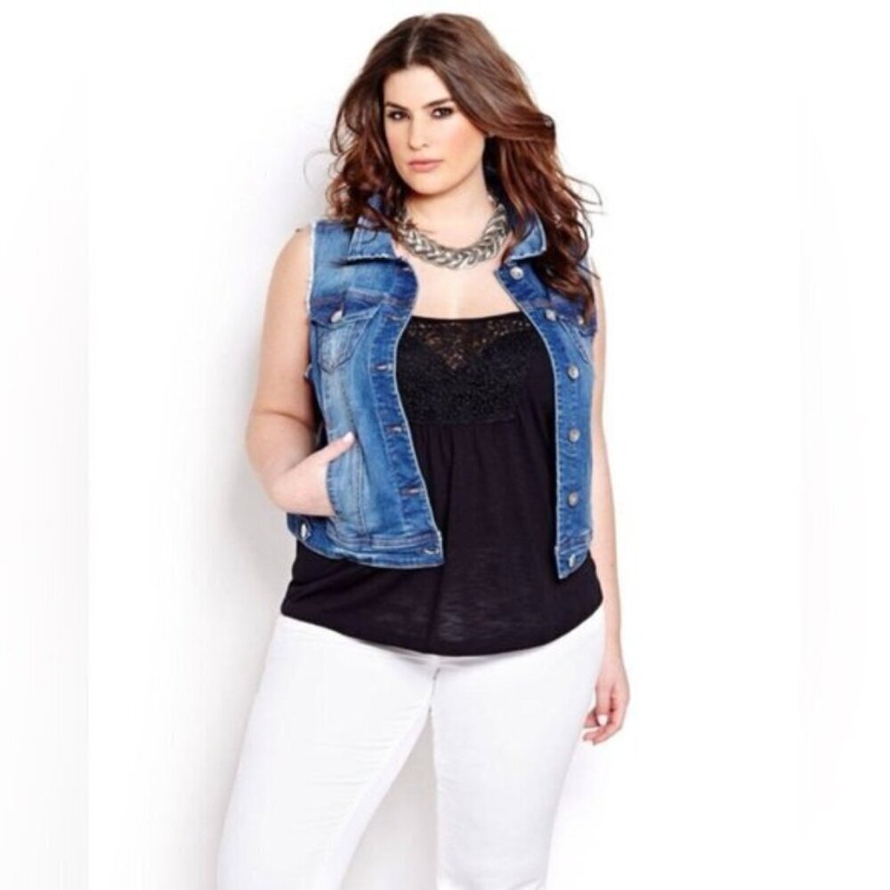 Addition Elle Love & Legend Sleeveless Denim Vest Size 20​